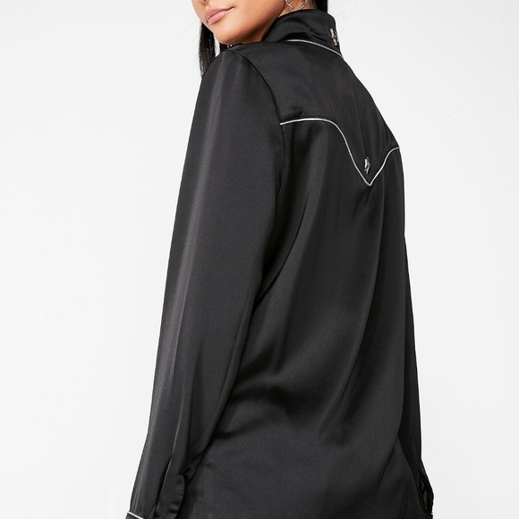 GUNS BLAZIN' WESTERN SHIRT Dollskill - Picture 2 of 3